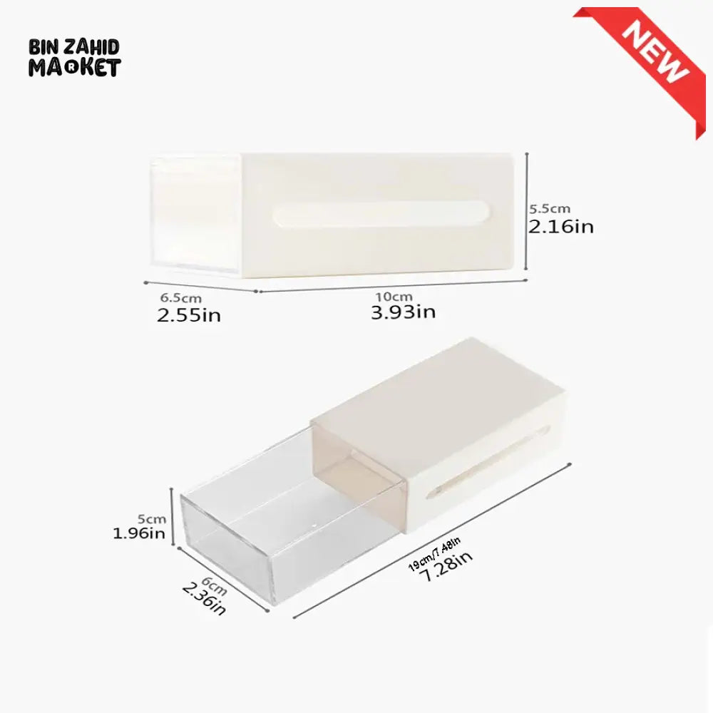 1 PIECE PUNCH-FREE DUAL-OPENING STORAGE BOX – COTTON PADS HAIR CLIPS & EXTRACTION TOOLS