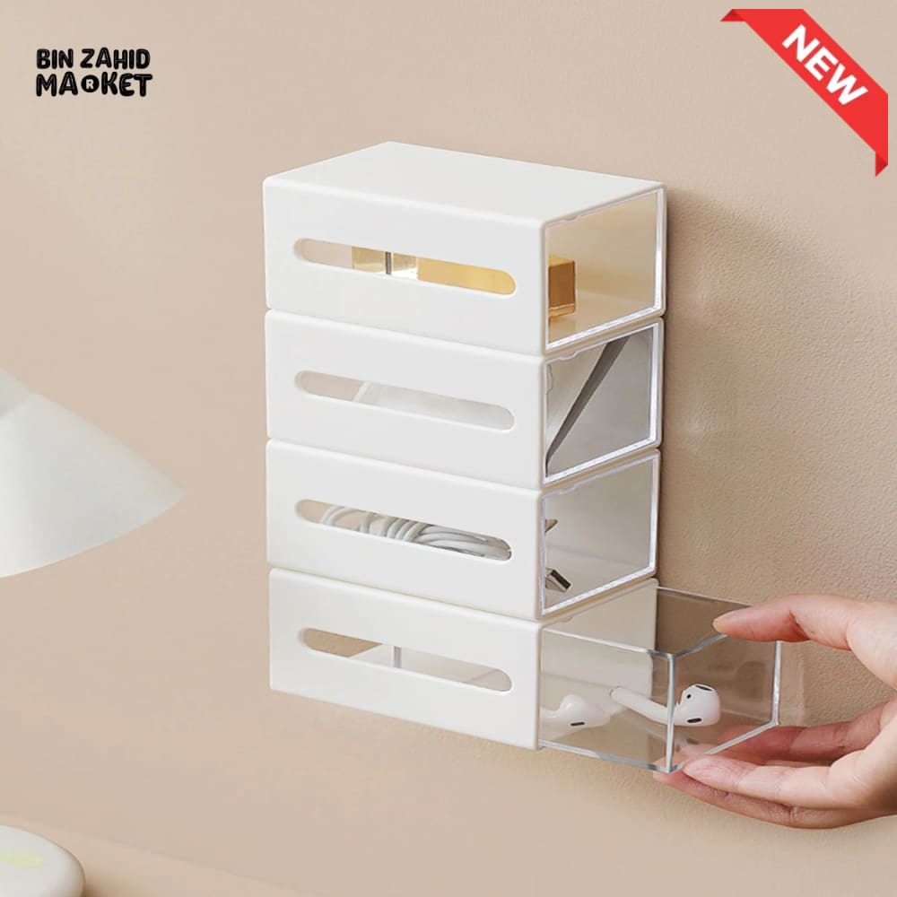 1 PIECE PUNCH-FREE DUAL-OPENING STORAGE BOX – COTTON PADS HAIR CLIPS & EXTRACTION TOOLS