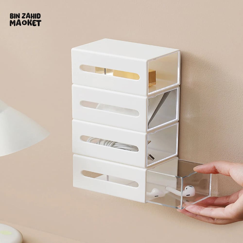 1 PIECE PUNCH-FREE DUAL-OPENING STORAGE BOX – COTTON PADS HAIR CLIPS & EXTRACTION TOOLS