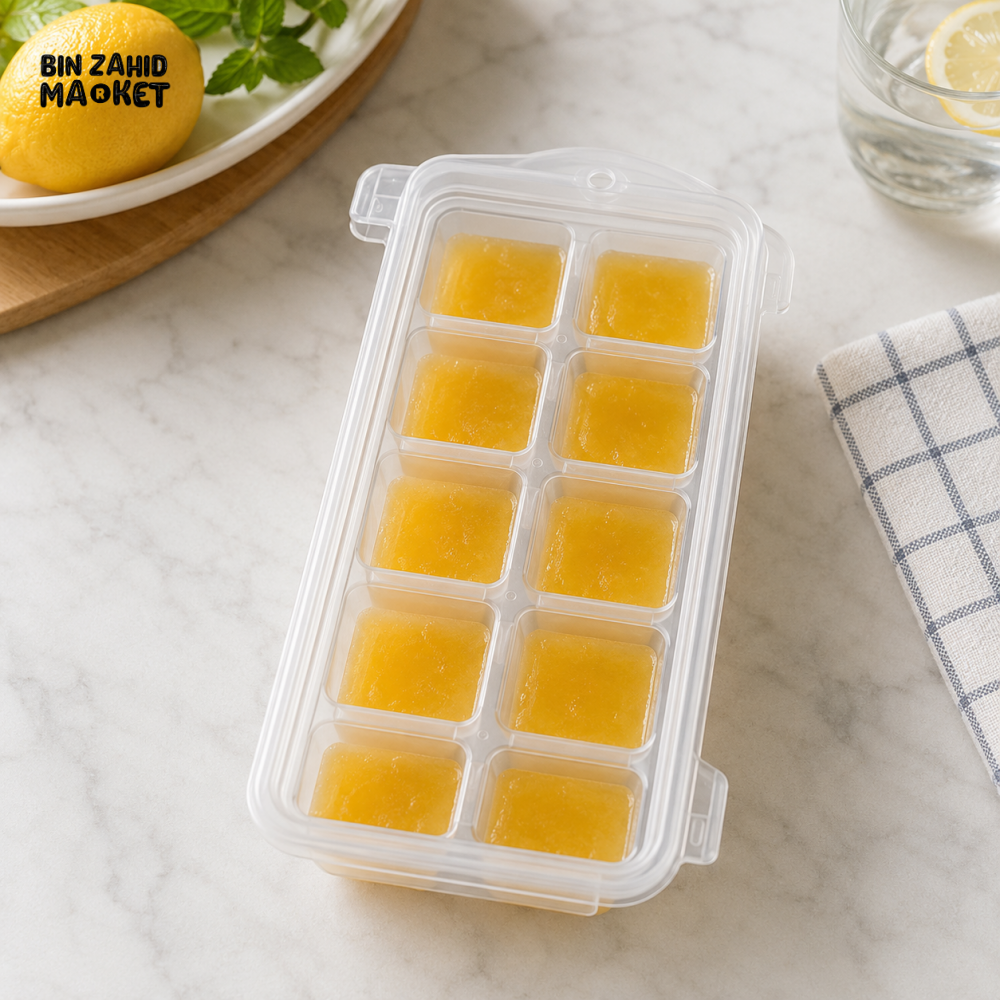 10 GRID ICE CUBE TRAY WITH LID - Trays