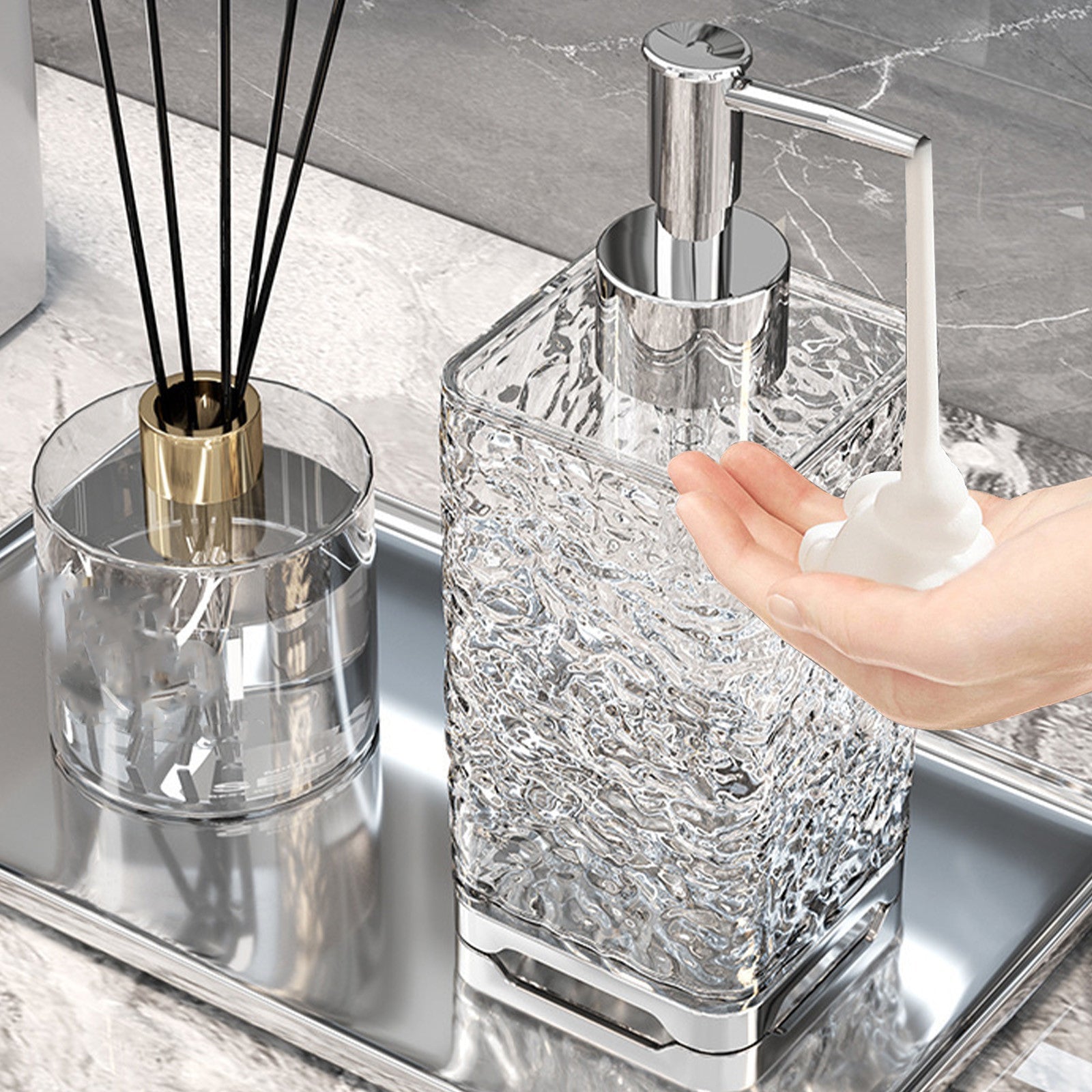 ACRYLIC MADE FOAMING SOAP DISPENSER