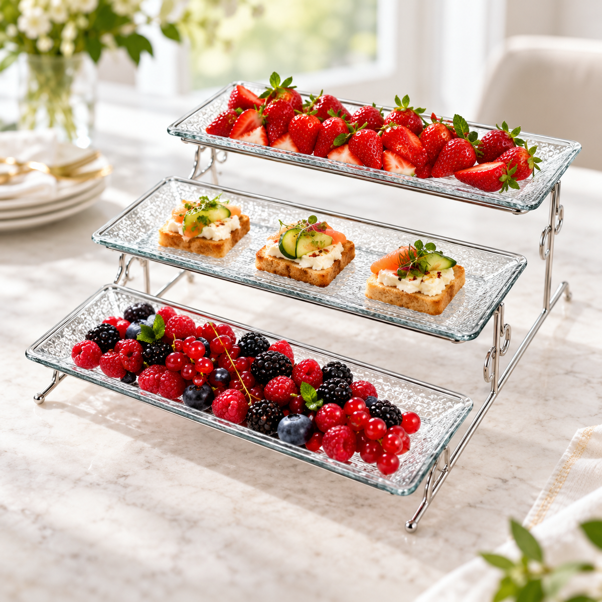 Danny Home Three Tier Serving Stand - 36 x 15 cm