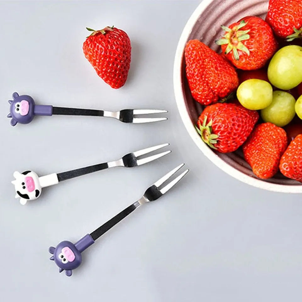 6IN1 CARTOON FRUITS FORK SET