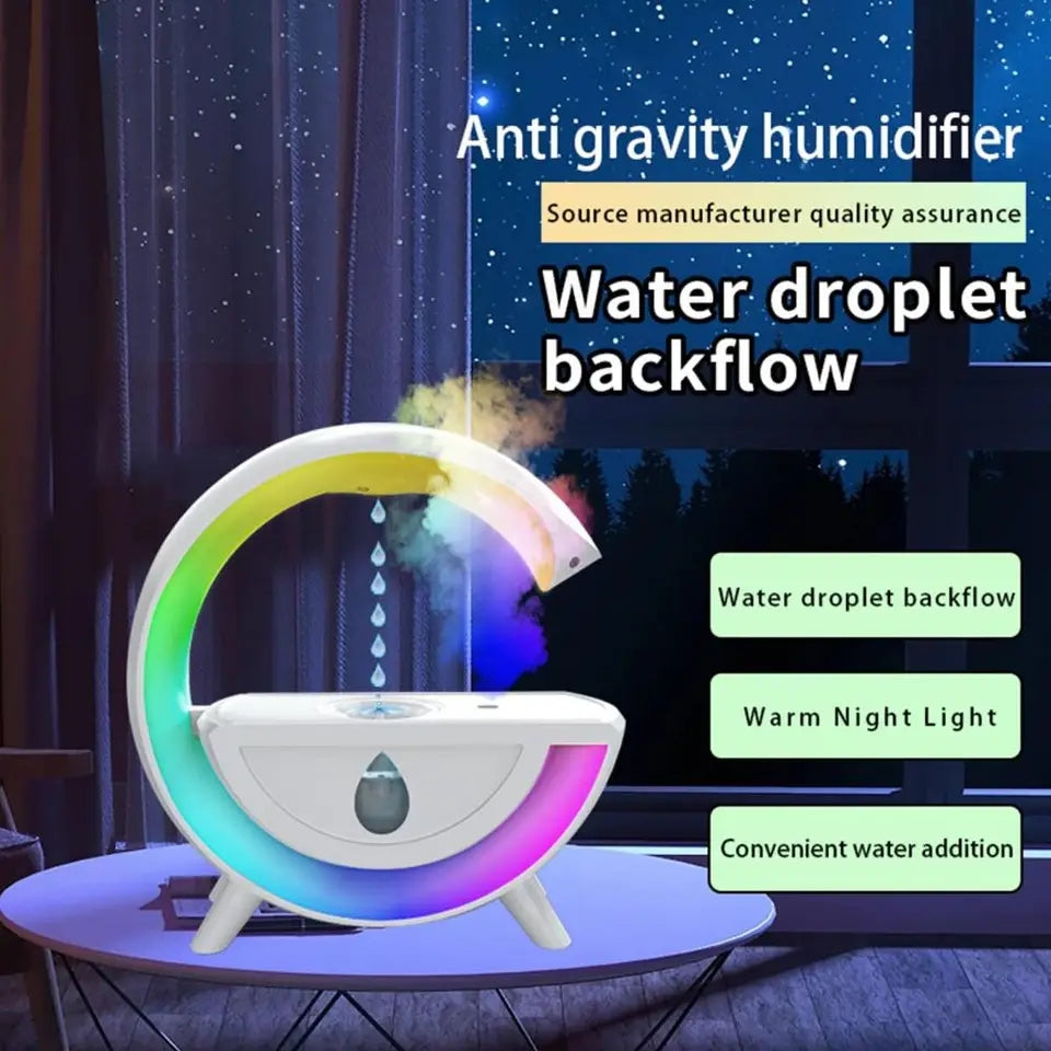 WATER DROPLET AIR HUMIDIFIER WITH LAMP