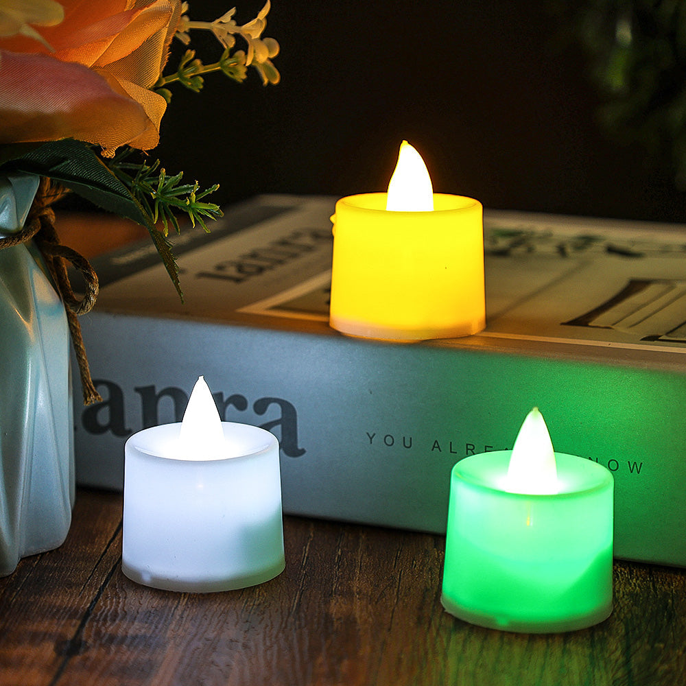 PAIR OF COLORFUL CANDLES