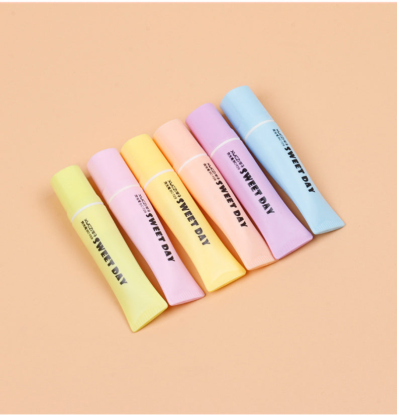 PACK OF 6 TOOTHPASTE STYLE HIGHLIGHTER