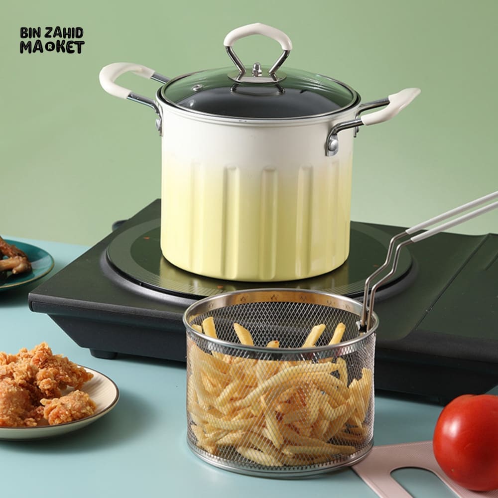 DEEP FRYING POT WITH STRAINER 3 LTRS