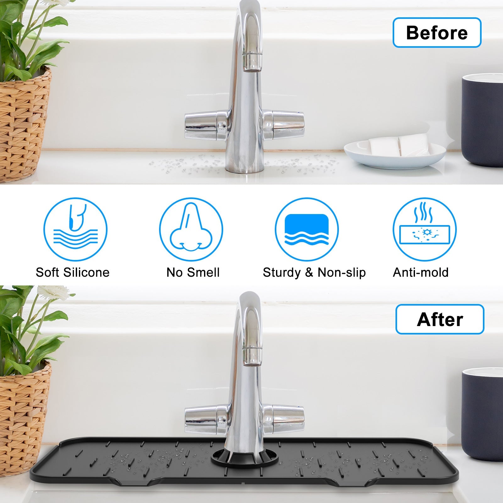 FAUCET ABSORBENT MAT