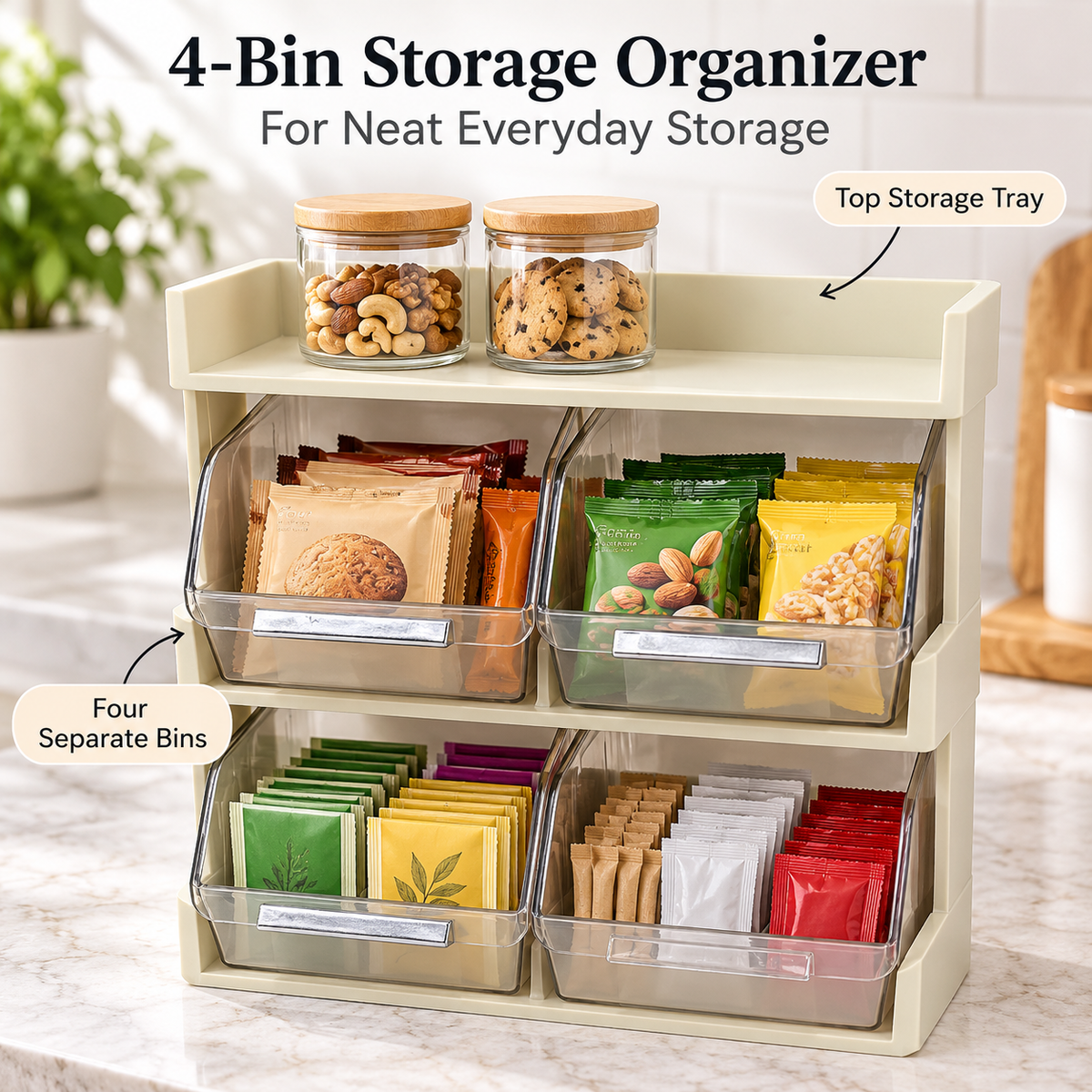 4-Bin Storage Organizer