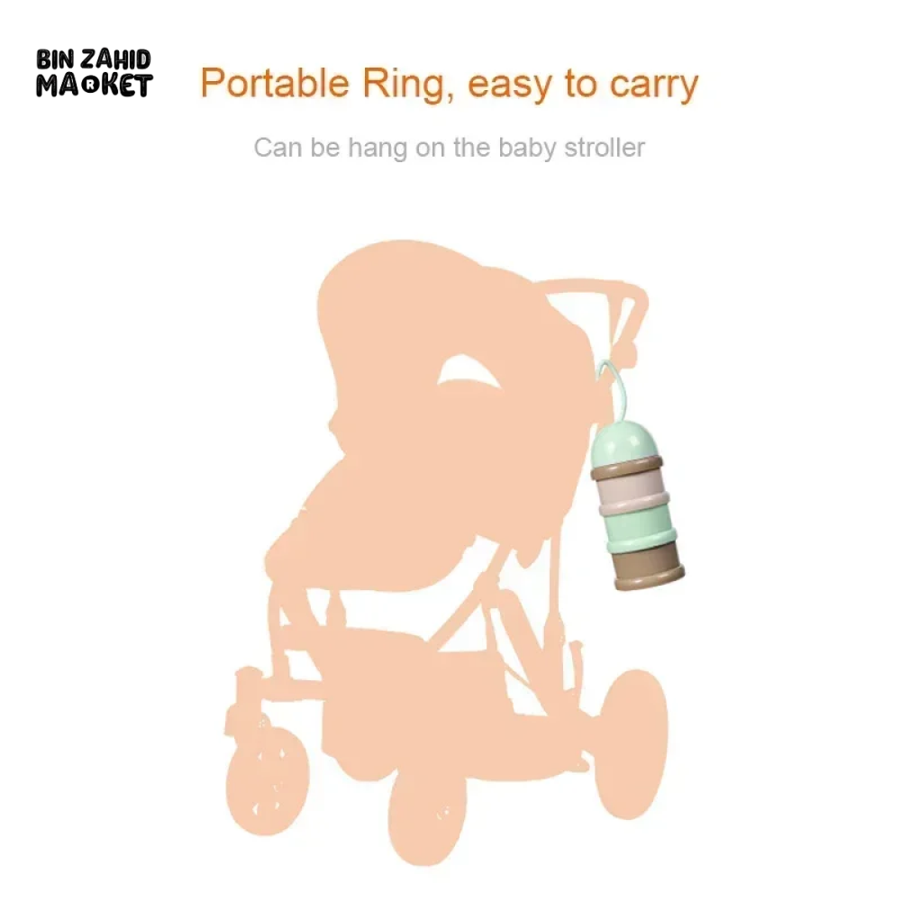 PORTABLE BABY MILK POWDER BOX REMOVABLE & EASY-TO-CARRY TODDLER SNACK CONTAINER