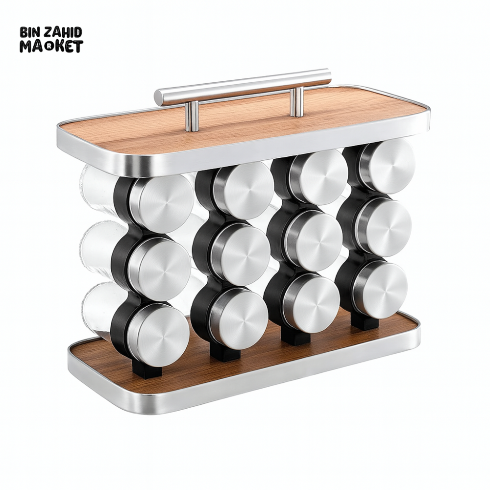 12 Jar Countertop Spice Organizer Rack