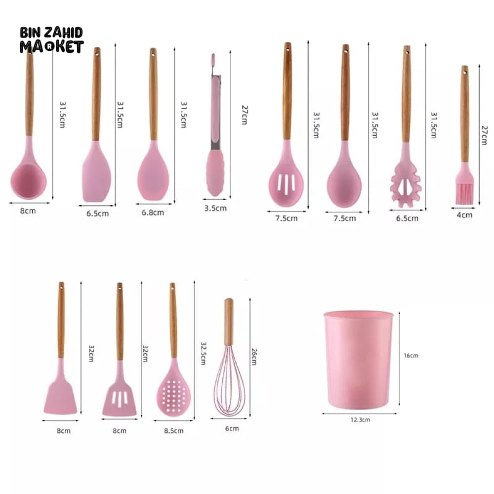 12 PIECES SILICONE UTENSIL SET