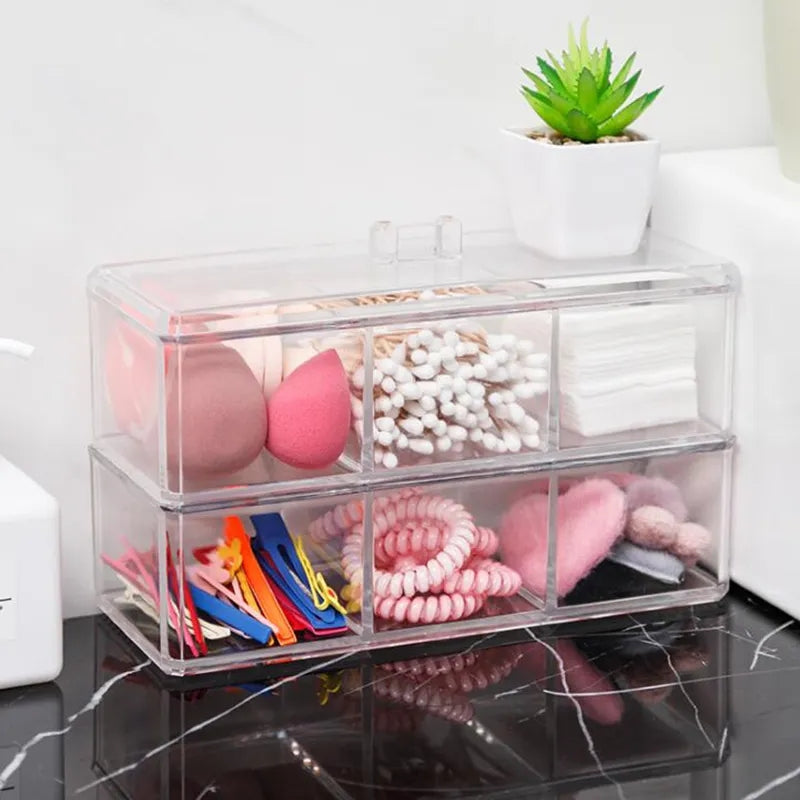 DUAL LAYER ACRYLIC COSMETIC ORGANIZER