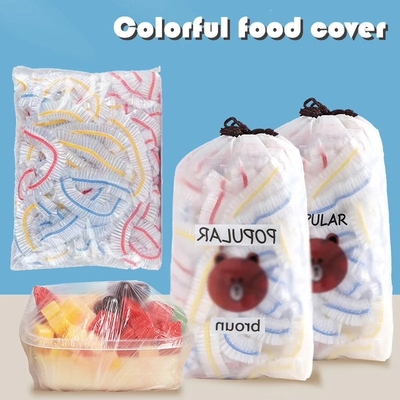100 PIECES COLOFUL FOOD COVERS