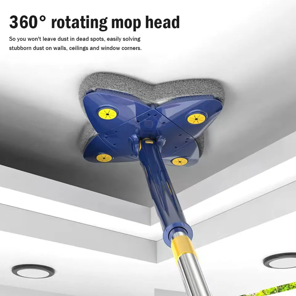 ROTATING 4X LEAVES TWISTER CLEANING MOP