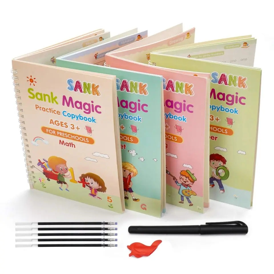PACK OF 4 CHILD PRACTICE MAGIC SANK BOOK WITH 10 REFILLS