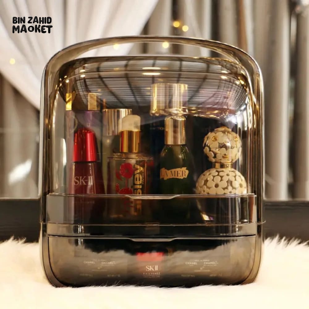 DESKTOP DUSTPROOF TRANSPARENT COSMETIC ORGANIZER