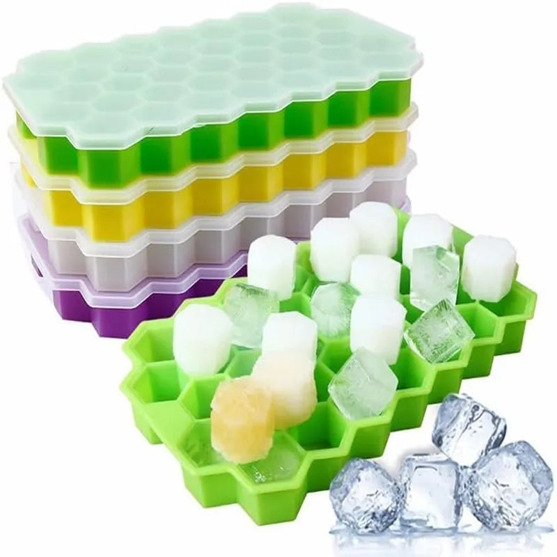 HONEYCOMB ICE CUBE TRAY WITH LID