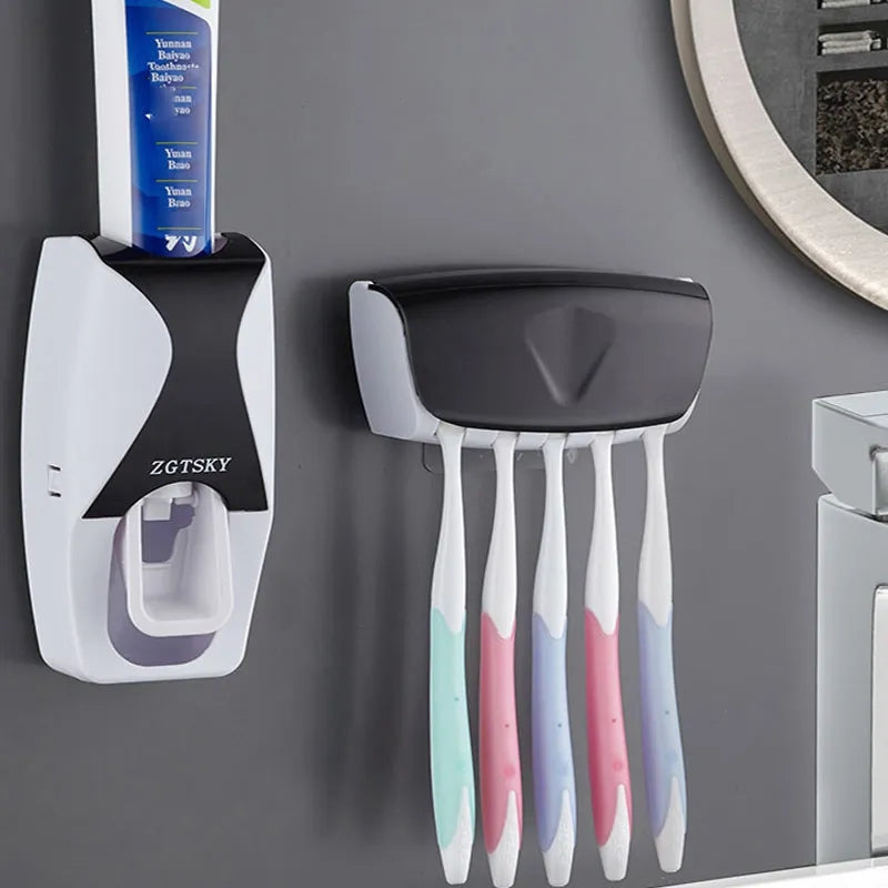 TOOTHPASTE DISPENSER WITH HOLDER