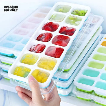 14X GRID ICE CUBE TRAY WITH LID