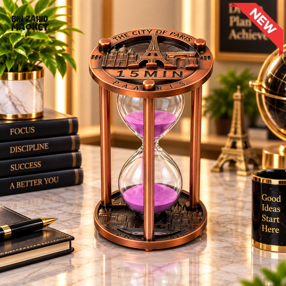 15 MINUTE PARIS THEME SAND HOURGLASS TIMER