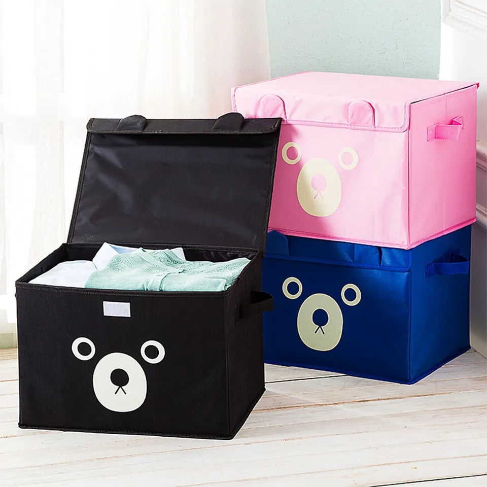 BEAR FACE PRINTED STORAGE BOX