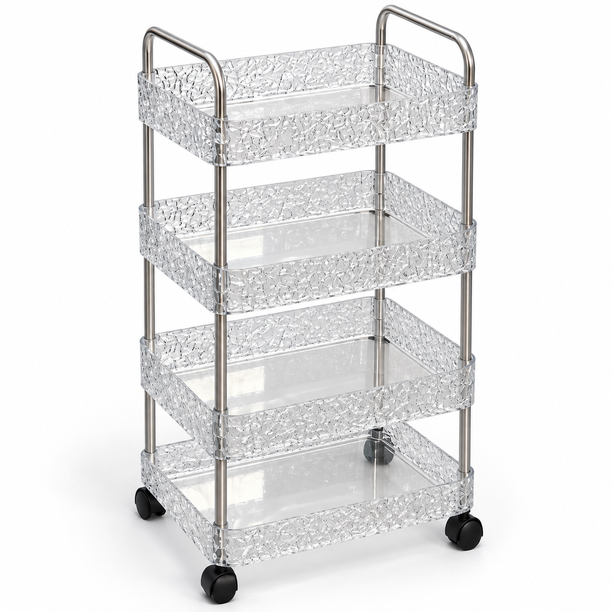 4-Tier Acrylic Trolley