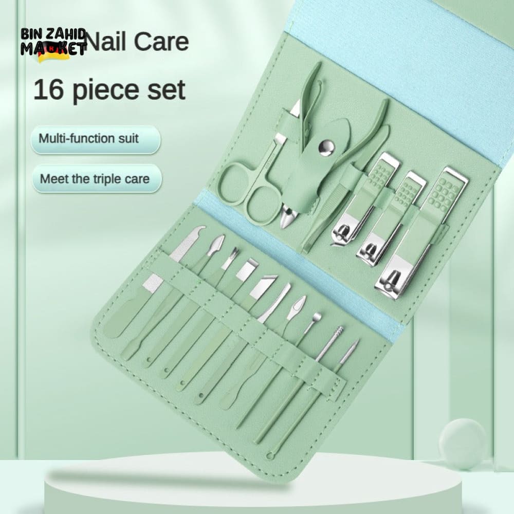 16 PIECE NAIL CLIPPER SET HOUSEHOLD MANICURE BEAUTY TOOLS PORTABLE