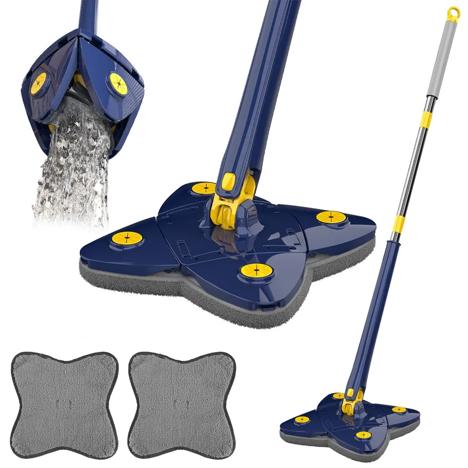 ROTATING 4X LEAVES TWISTER CLEANING MOP