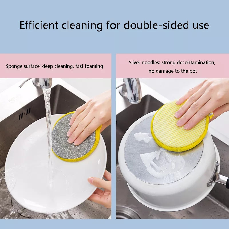 PACK OF 4 DUAL SIDED CLEANING SPONGE