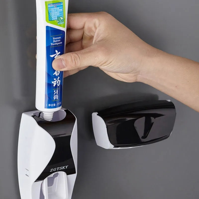 TOOTHPASTE DISPENSER WITH HOLDER