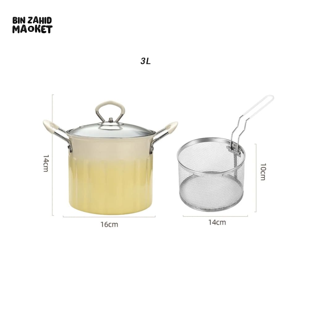 DEEP FRYING POT WITH STRAINER 3 LTRS