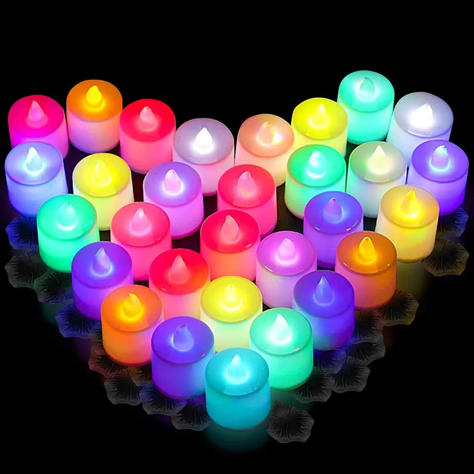 PAIR OF COLORFUL CANDLES