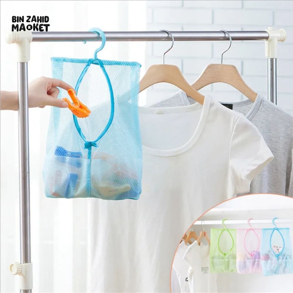 BATHROOM HANGING BREATHABLE MESH BAG