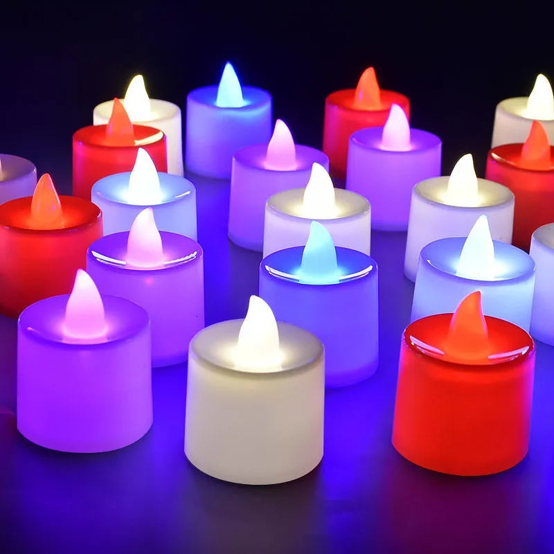 PAIR OF COLORFUL CANDLES