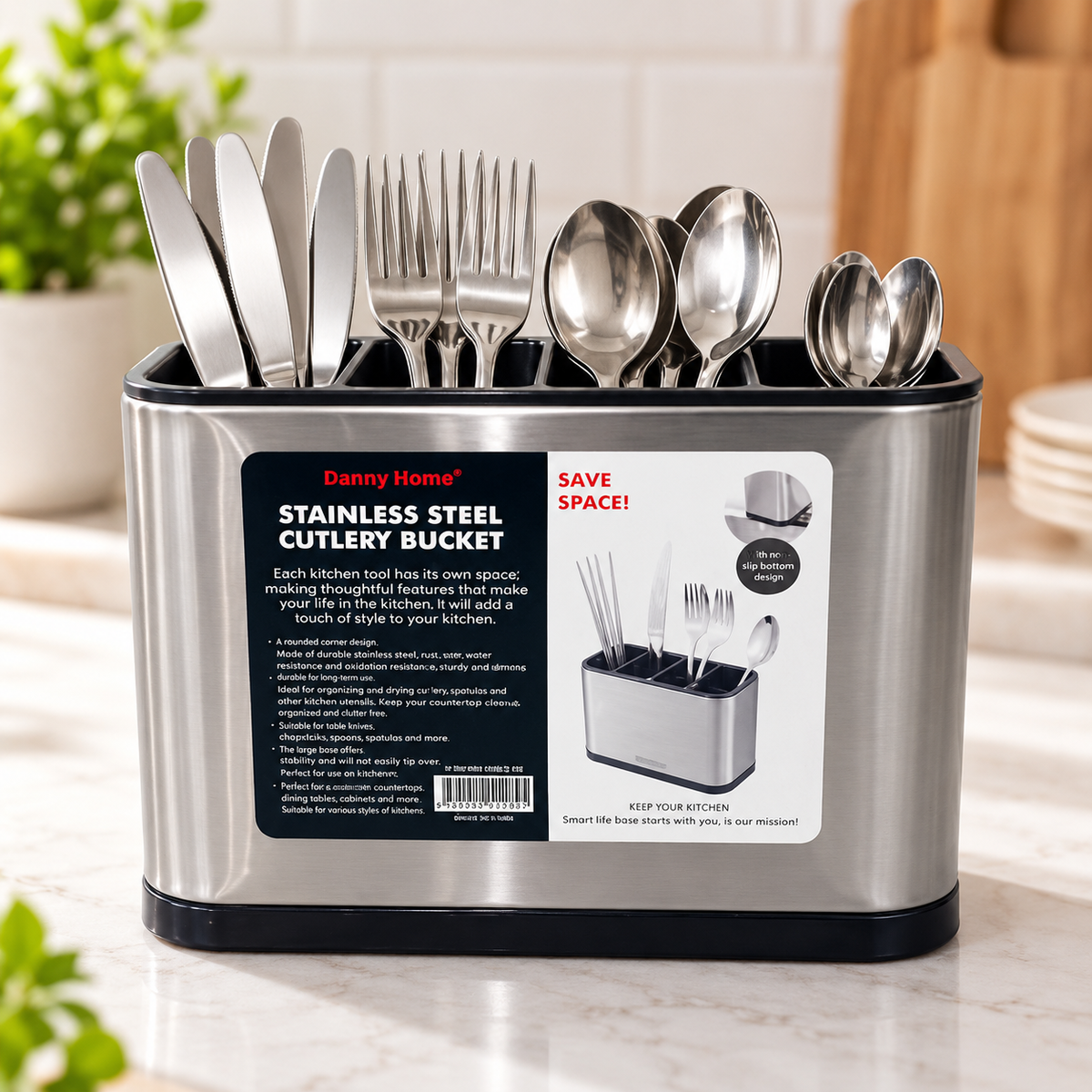 Danny Home Cutlery Bucket - 18x8.6x13cm