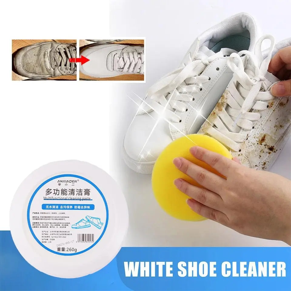 SHOE CLEANING CREAM WITH SPONGE