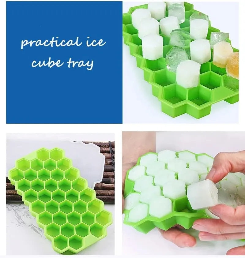 HONEYCOMB ICE CUBE TRAY WITH LID