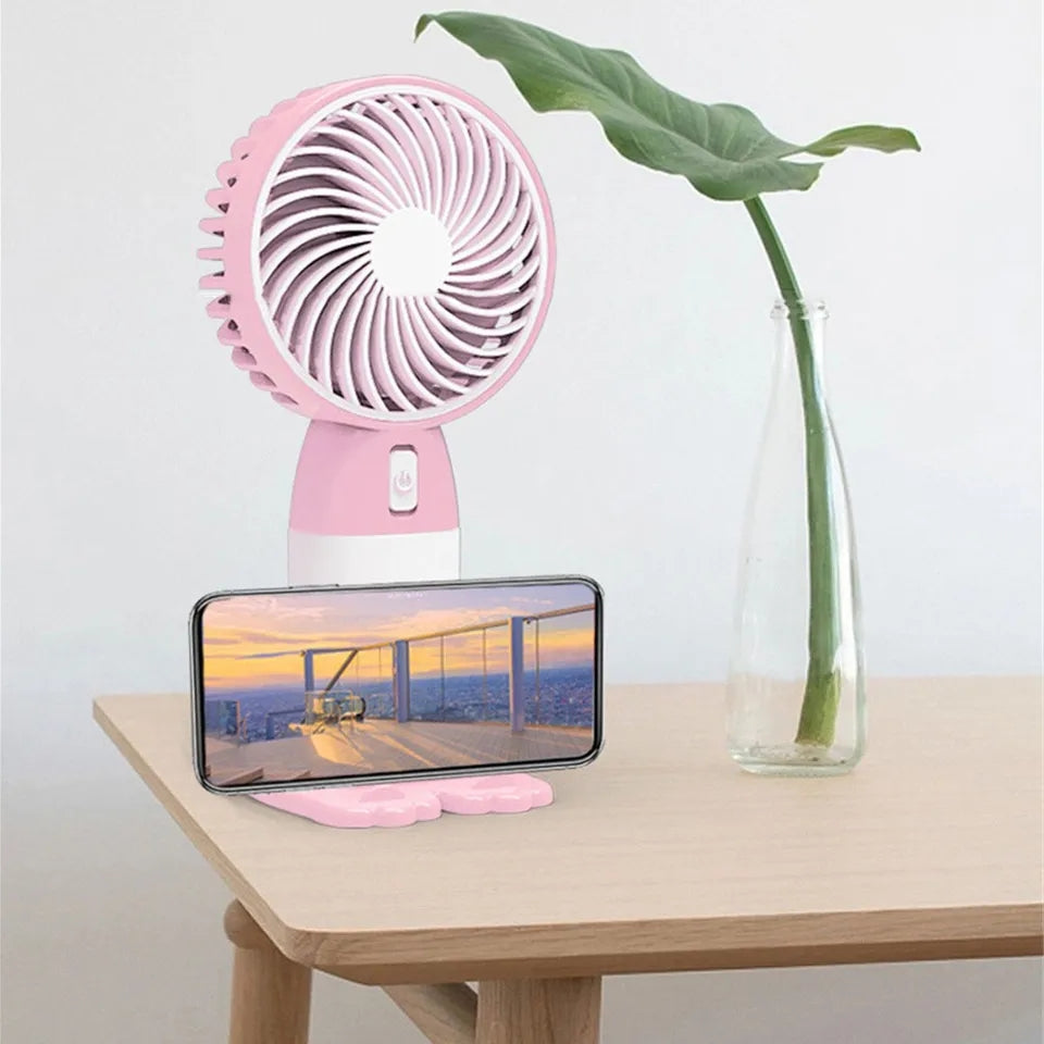 MINI USB FAN WITH MOBILE HOLDER