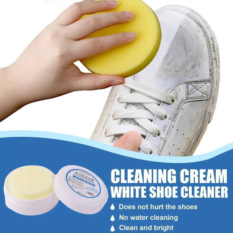 SHOE CLEANING CREAM WITH SPONGE