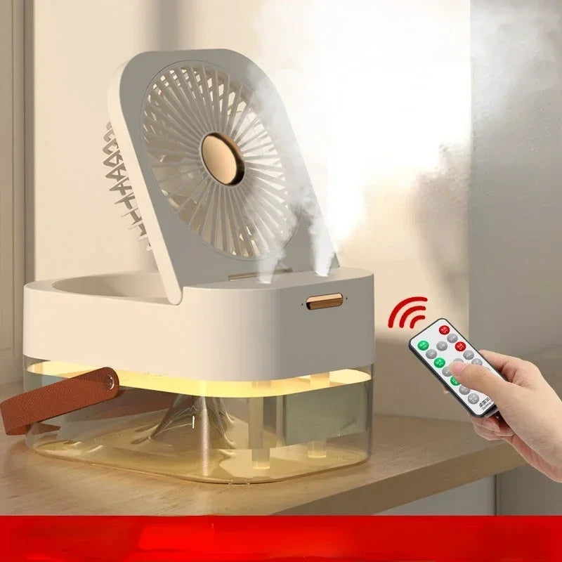 DUAL SPRAYER PORTABLE HUMIDIFIER FAN WITH LAMP