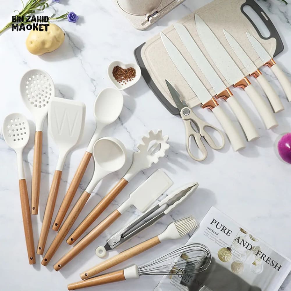 19 PIECES UTENSILS WITH KNIFE SET