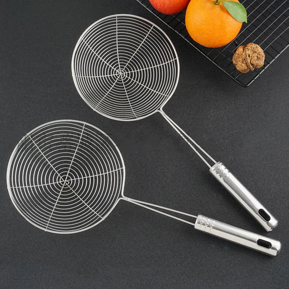 LONG HANDLE STEEL STRAINER