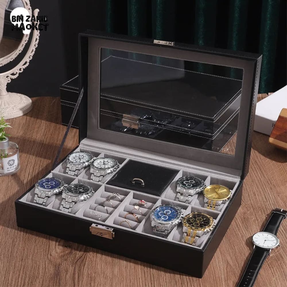 8X SLOTS WATCH + RINGS HOLDER