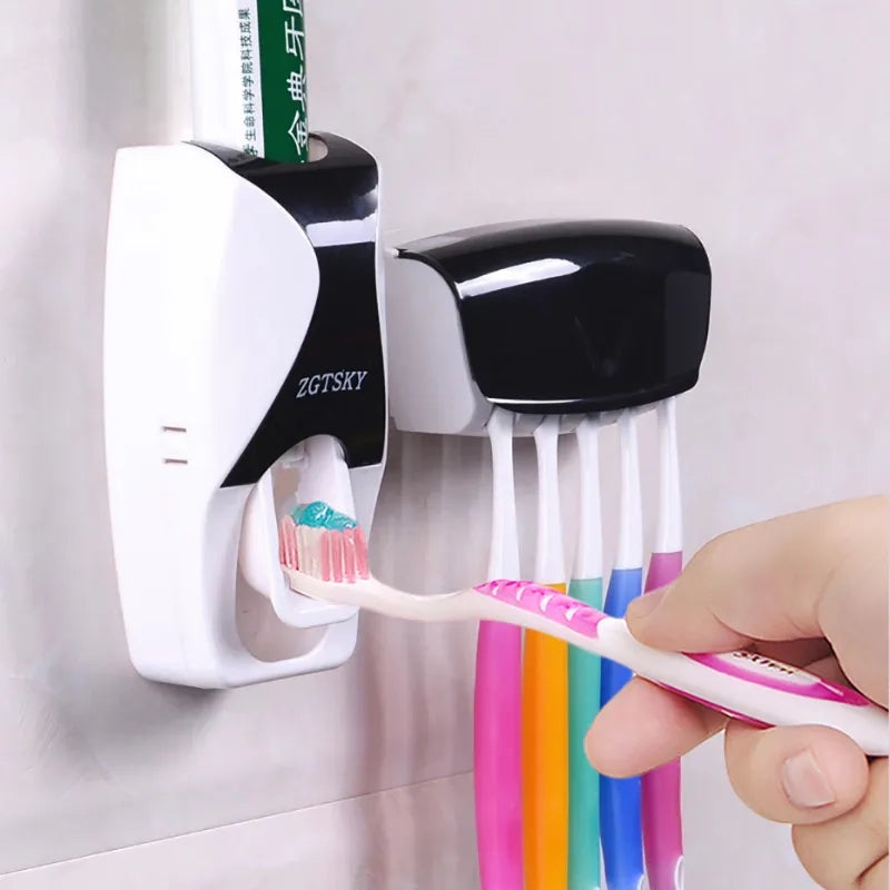 TOOTHPASTE DISPENSER WITH HOLDER