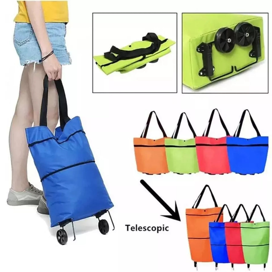 FOLDABLE TROLLY BAG WITH WHEELS