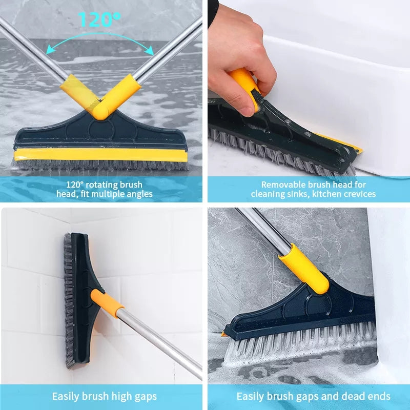 2IN1 FLOOR SCRUBBER CLEANING WIPER BRUSH