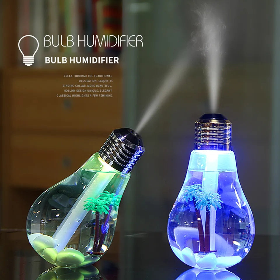 BULB HUMIDIFIER WITH COLORFULL NIGH LIGHT