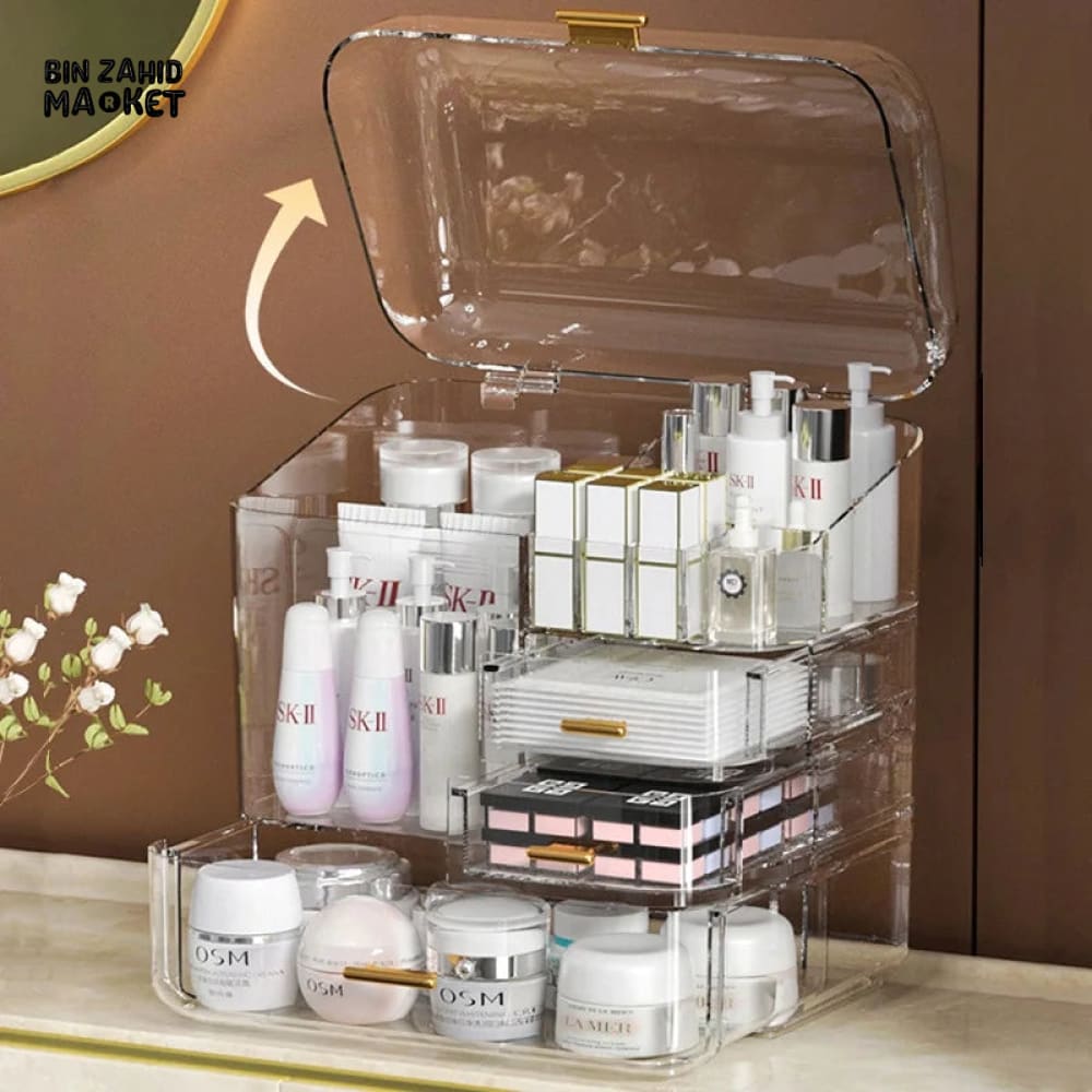 TRANSPARENT MULTI LAYER COSMETIC ORGANIZER