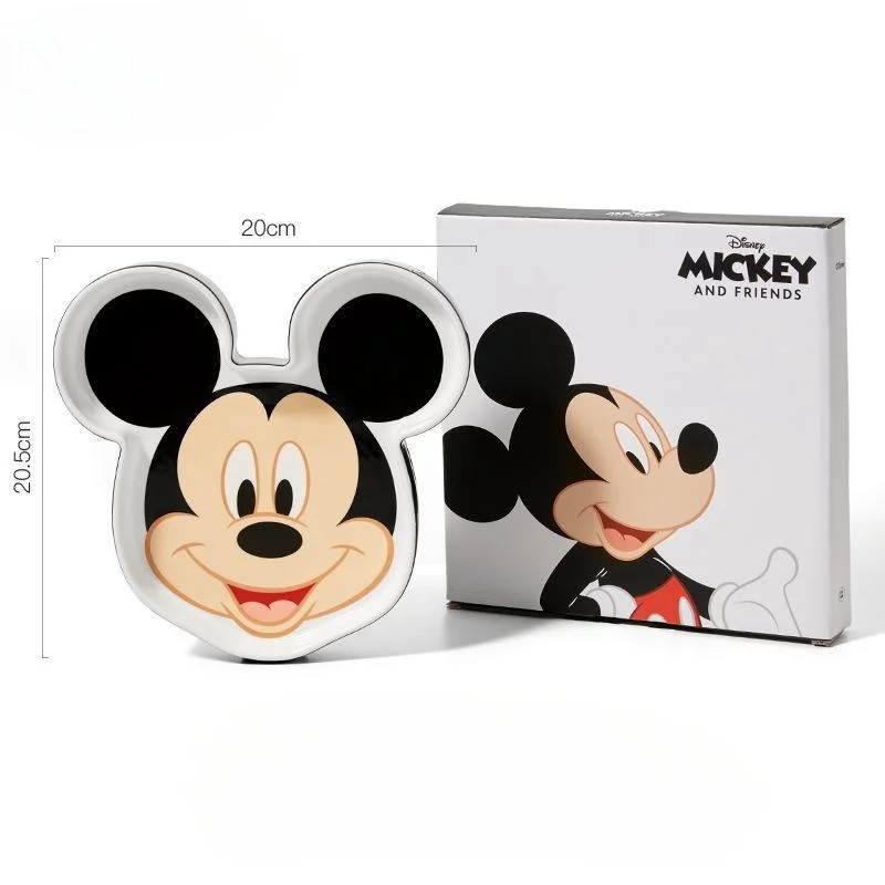 MICKEY & MINNIE MOUSE CERAMIC TRAY CUTE DESIGN MICROWAVE SAFE HEAT-RESISTANT FRUIT PLATE